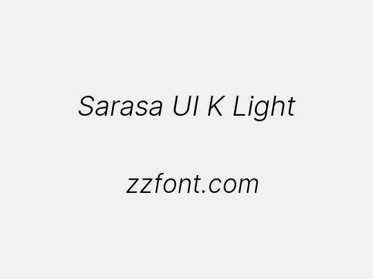 Sarasa UI K Light