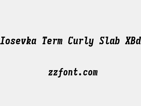 Iosevka Term Curly Slab XBd