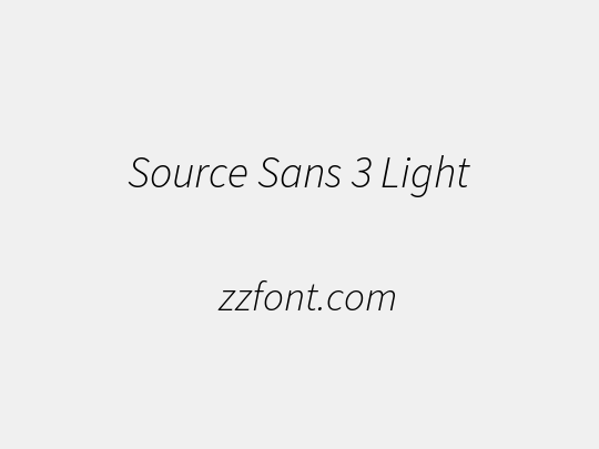Source Sans 3 Light