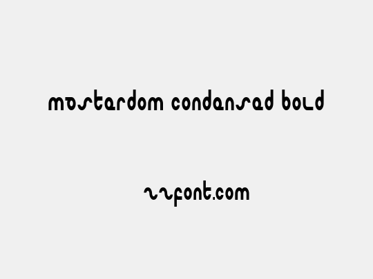 Masterdom Condensed Bold