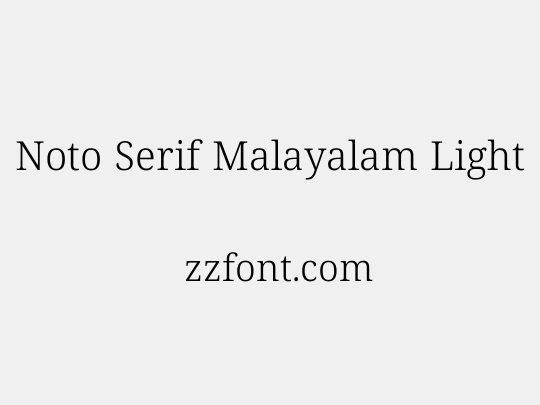 Noto Serif Malayalam Light