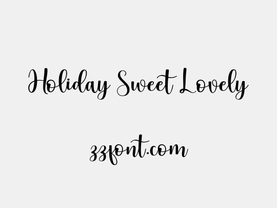 Holiday Sweet Lovely