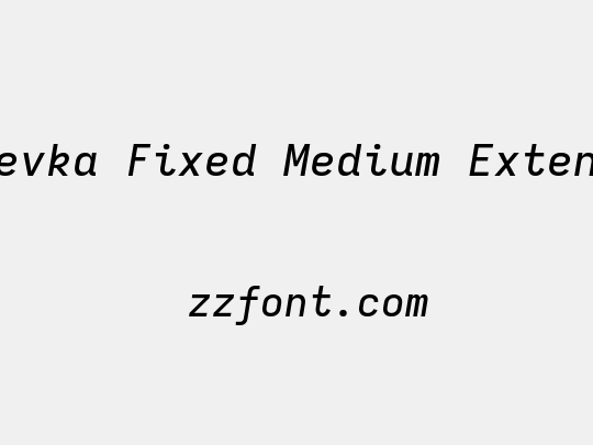 Iosevka Fixed Medium Extended