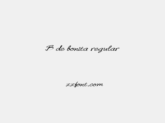 B de bonita regular