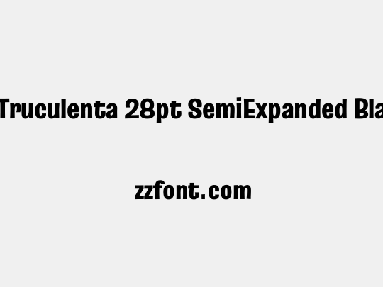 Truculenta 28pt SemiExpanded Black