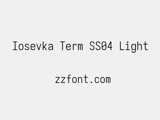 Iosevka Term SS04 Light