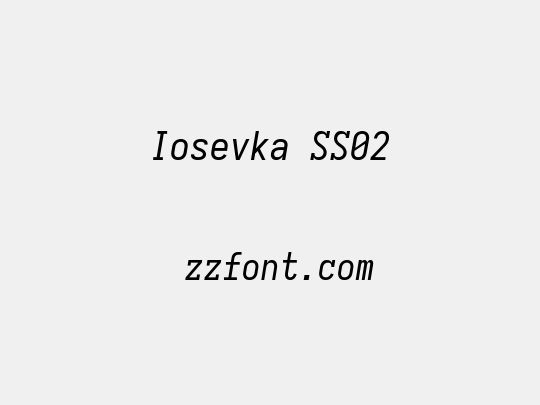 Iosevka SS02
