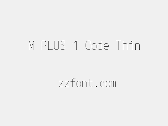 M PLUS 1 Code Thin