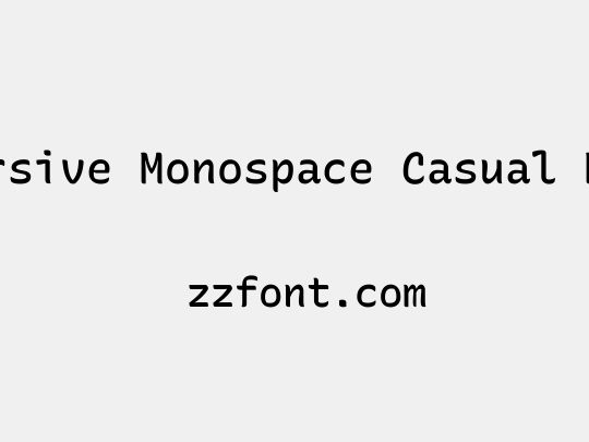 Recursive Monospace Casual Medium