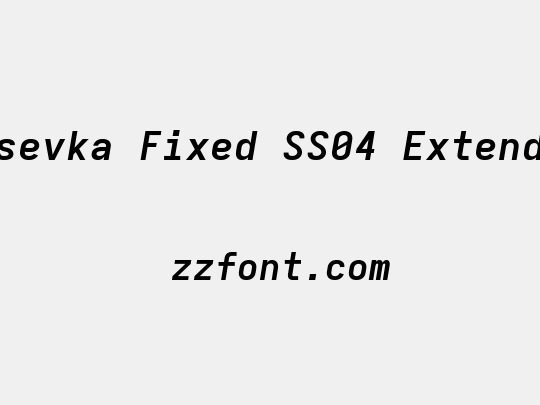 Iosevka Fixed SS04 Extended