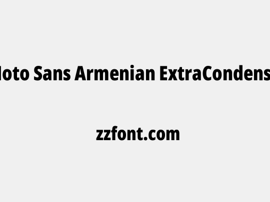 Noto Sans Armenian ExtraCondensed Black