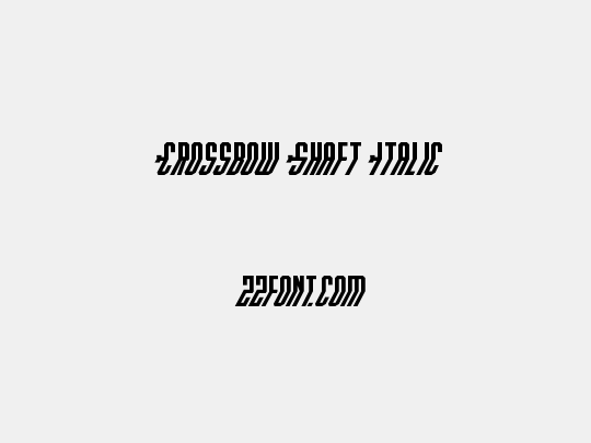 Crossbow Shaft Italic