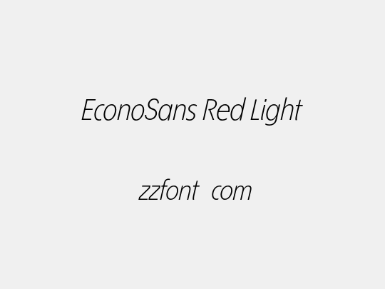 EconoSans Red Light
