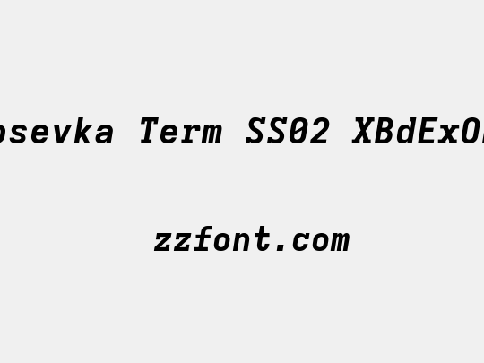 Iosevka Term SS02 XBdExObl
