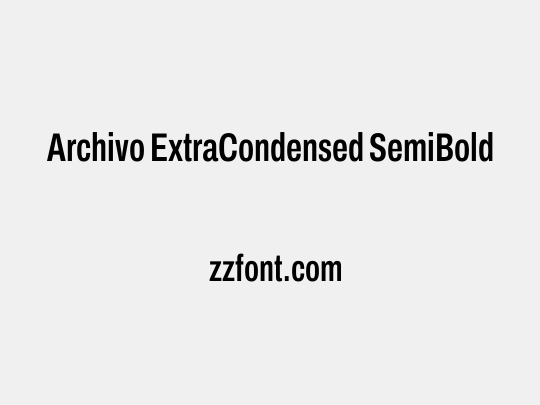 Archivo ExtraCondensed SemiBold
