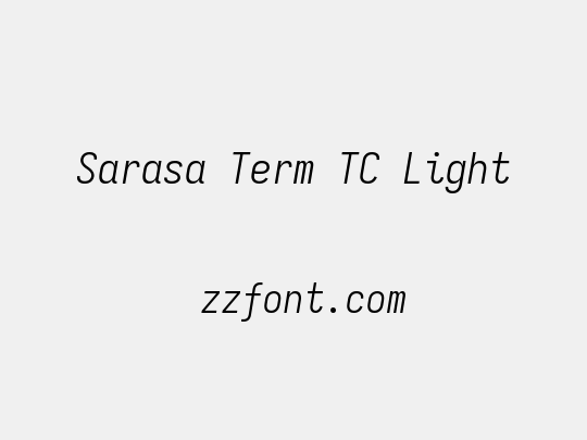 Sarasa Term TC Light