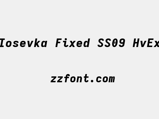Iosevka Fixed SS09 HvEx