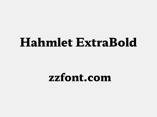 Hahmlet ExtraBold