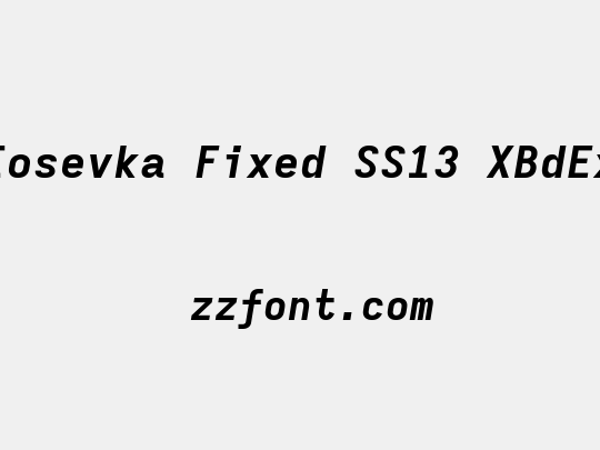 Iosevka Fixed SS13 XBdEx