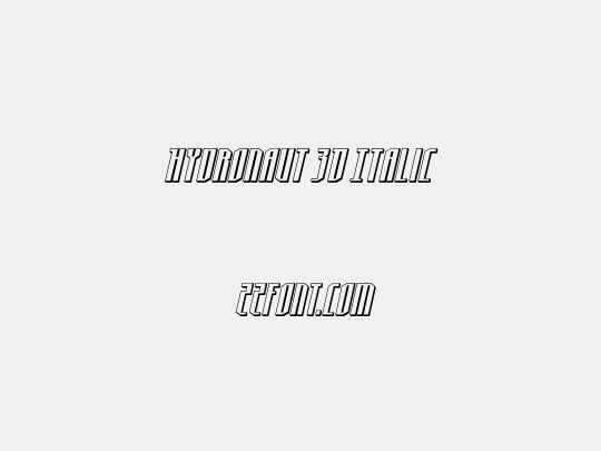Hydronaut 3D Italic