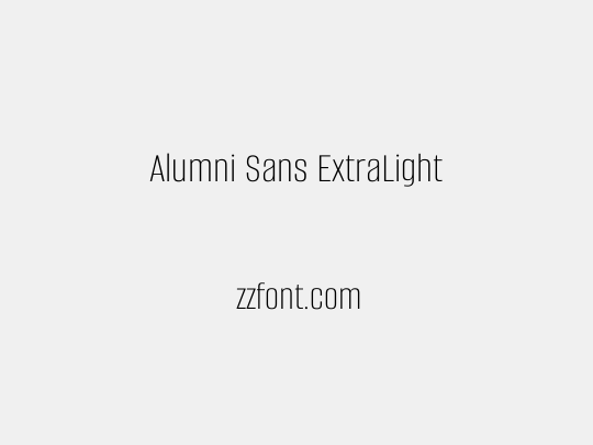 Alumni Sans ExtraLight