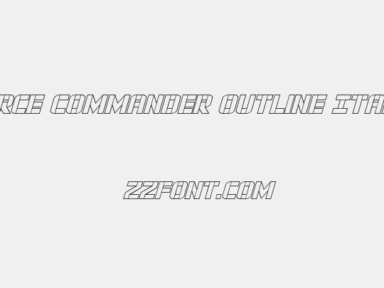 Force Commander Outline Italic
