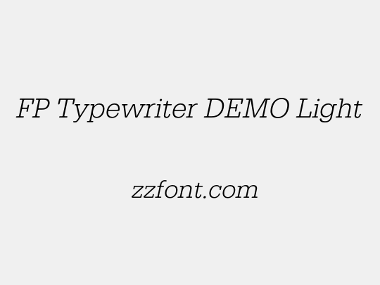 FP Typewriter DEMO Light