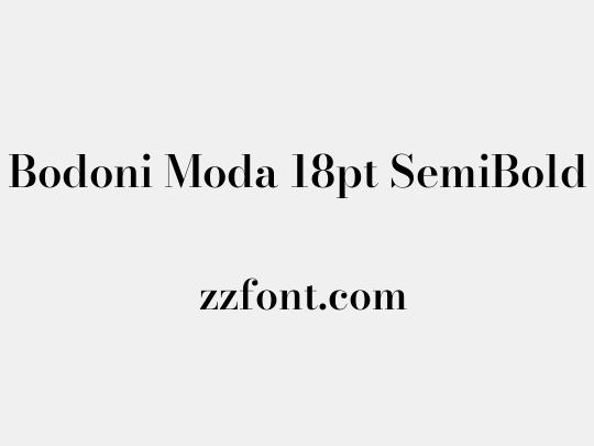 Bodoni Moda 18pt SemiBold