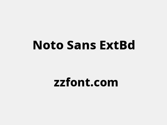 Noto Sans ExtBd