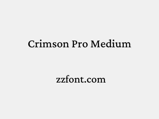 Crimson Pro Medium