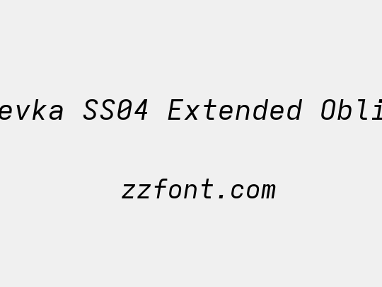 Iosevka SS04 Extended Oblique