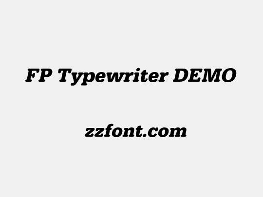 FP Typewriter DEMO