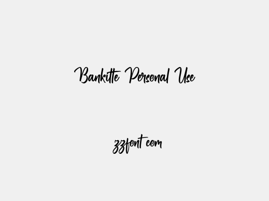 Bankitte Personal Use
