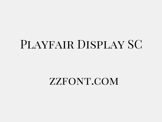 Playfair Display SC