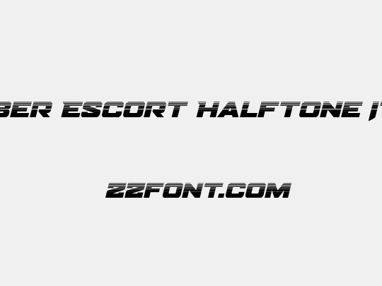 Bomber Escort Halftone Italic