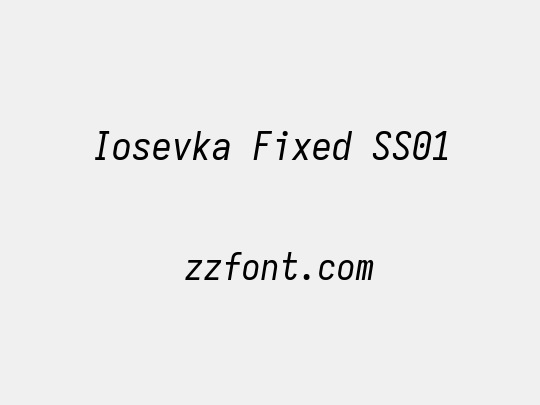 Iosevka Fixed SS01