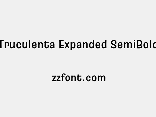 Truculenta Expanded SemiBold