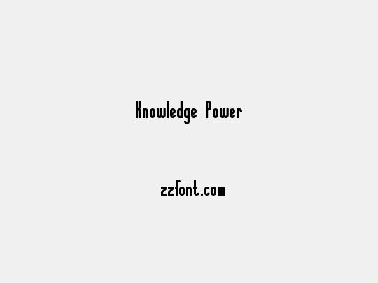 Knowledge Power