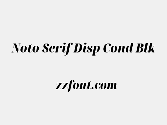 Noto Serif Disp Cond Blk