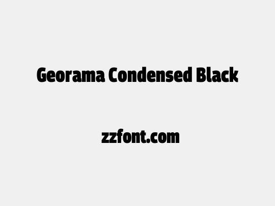 Georama Condensed Black