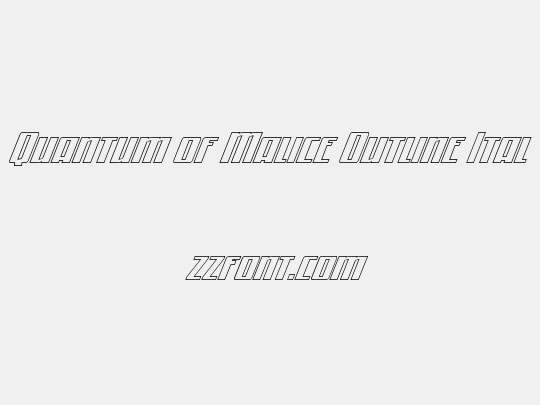 Quantum of Malice Outline Ital