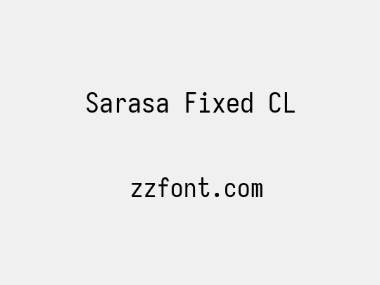 Sarasa Fixed CL