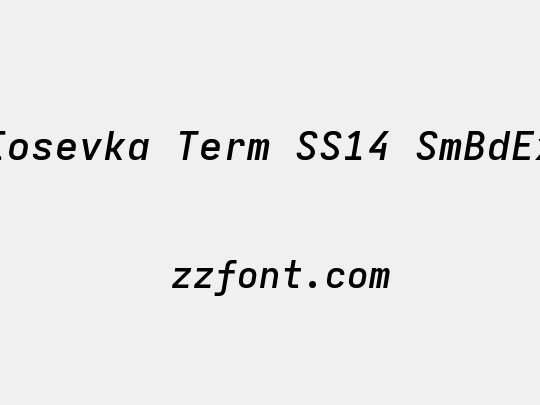Iosevka Term SS14 SmBdEx