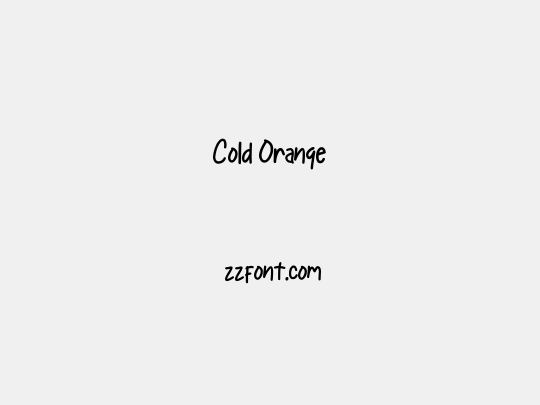 Cold Orange