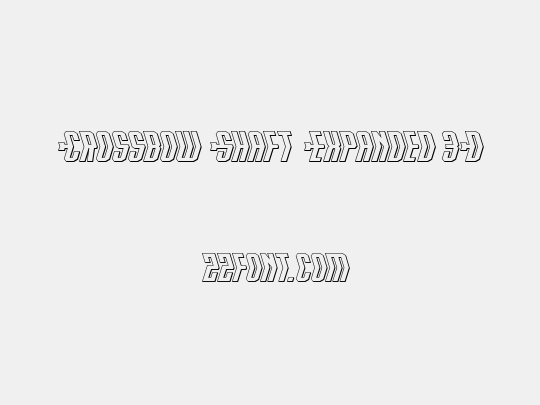 Crossbow Shaft Expanded 3D
