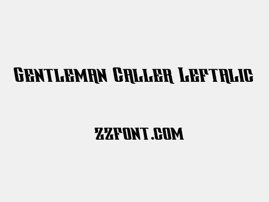 Gentleman Caller Leftalic