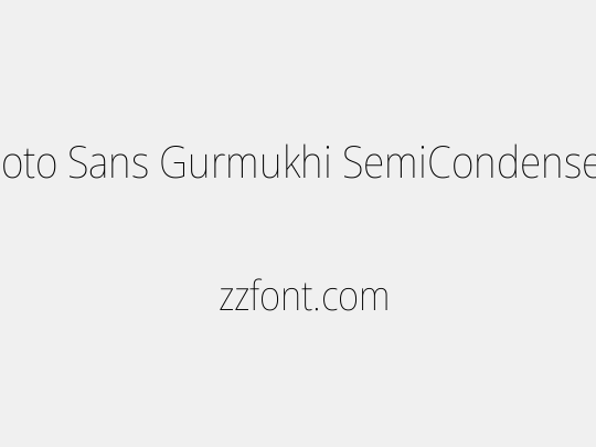 Noto Sans Gurmukhi SemiCondensed Thin