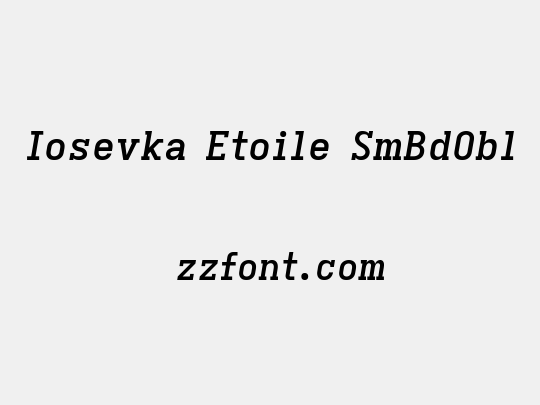 Iosevka Etoile SmBdObl
