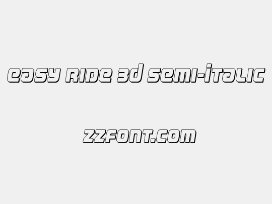 Easy Ride 3D Semi-Italic
