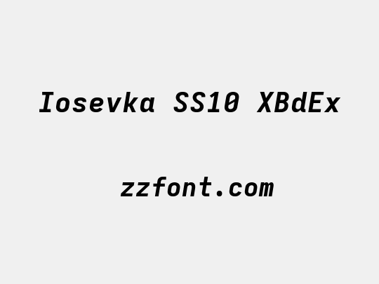 Iosevka SS10 XBdEx